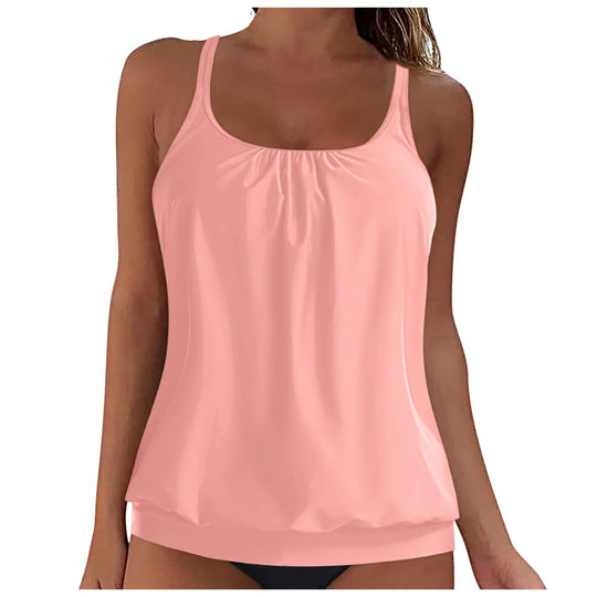 Damen lässiges Top mit gerafftem Saum R&B