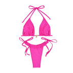Damen Triangel-Bikini mit Rüschendetails und verstellbaren BindR&Bändern R&B