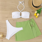 Damen Badeset mit traufem Oberteil und modischer Bikini-Hose R&B