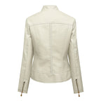Damen hautenge Kunstlederjacke