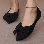 Damen Ballerinas mit dekorativem Schleifen-Design und spitzem Zehenbereich R&B