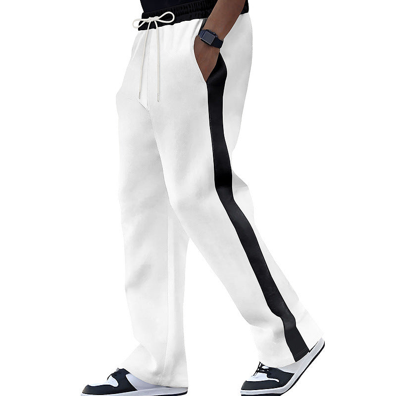 Herren trendige Sporthose mit seitlichem Kontraststreifen R&B