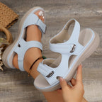Damen komfortable Sandalen mit verstellbaren Riemen und ergonomischem Fußbett R&B
