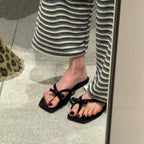 Damen Zehentrenner-Sandalen mit elegantem Schleifenakzent und rutschfester Sohle R&B