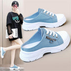 Damen Slipper Sneakers mit praktischem Reißverschluss und sportlicher Sohle R&B