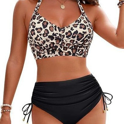 Damen Hochtailliertes Bikini-Set mit Wickeloberteil R&B