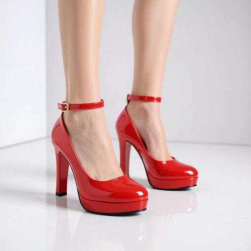 Damen Plateau-Pumps mit verstellbarem Riemen R&B