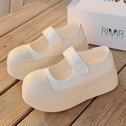 Damen Modische Plateauschuhe mit Klettverschluss R&B