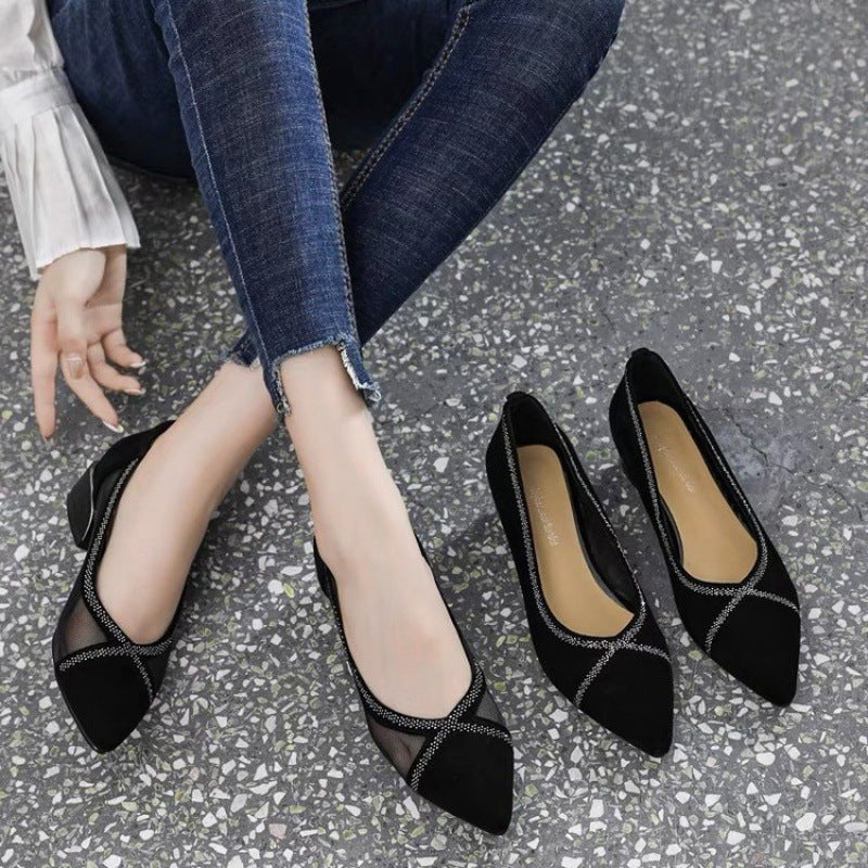 Damen Elegante Sling-Pumps mit transparentem Mesh-Einsatz und funkelnden Details R&B