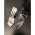 Damen transparente Sandalen mit Strassverzierungen R&B