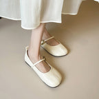 Damen Ballerinas mit elegantem Riemchen und modischer Schnallenakzent