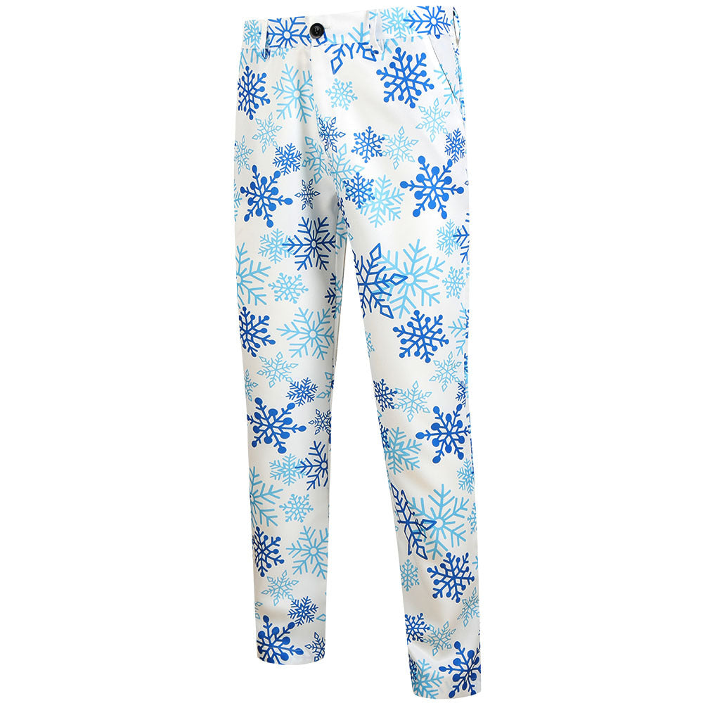 Herren elegantes Anzug-Set mit kreativem Schneeflocken-Muster