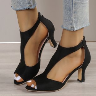 Damen Peep-Toe-Heels mit elegantem Riemendesign R&B
