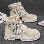 Damen modische und robuste Schnürboots aus strapazierfähigem Material mit einzigartigem Design R&B