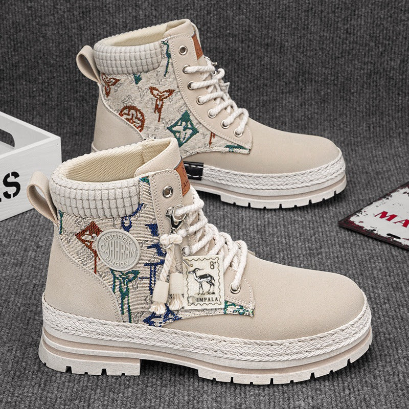 Damen modische und robuste Schnürboots aus strapazierfähigem Material mit einzigartigem Design R&B