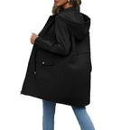 Damen Freizeitjacke mit verstellbarem Bund und Kapuze R&B