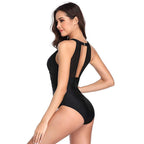 Damen Eleganter Einteiler-Badeanzug mit einzigartigem Schnitt und floralem Design R&B