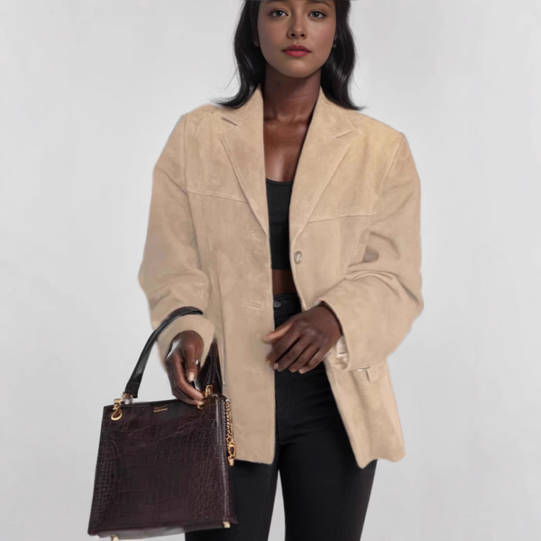 Damen eleganter Wildlederblazer R&B