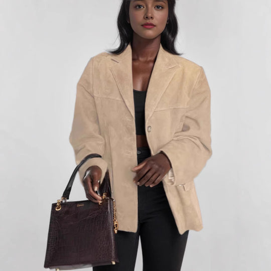 Damen eleganter Wildlederblazer R&B
