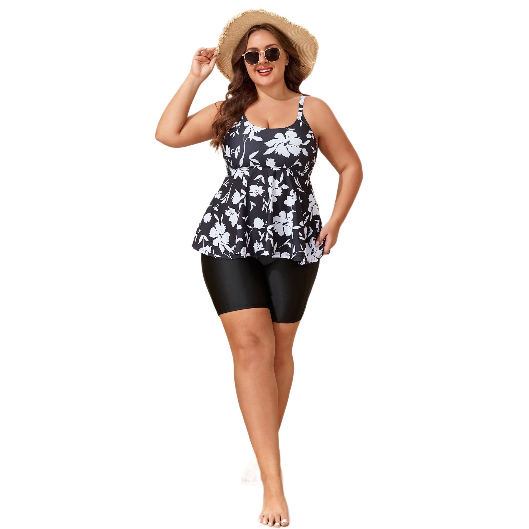 Damen Peplum Tankini mit hohem Bund R&B