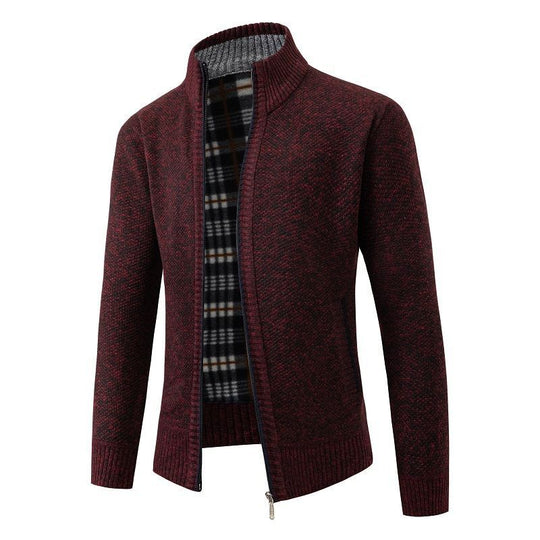 Herren modische Strickjacke mit hohem Kragen und hohem Komfort R&B