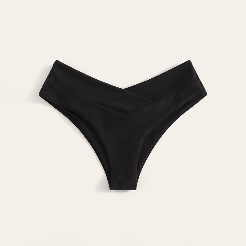 Damen Hochgeschnittenes Bikini-Unterteil mit stilvollem V-Ausschnitt R&B