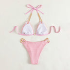 Damen Triangel-Bikini mit Kettenakzenten und raffiniertem Design R&B