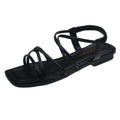 Damen Flache Riemchen-Sandalen mit elastischen Straps