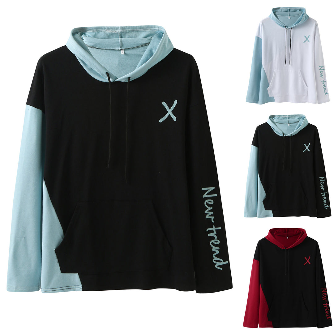 Damen Kapuzenpullover mit modernem Farbblockdesign und praktischer Kängurutasche R&B