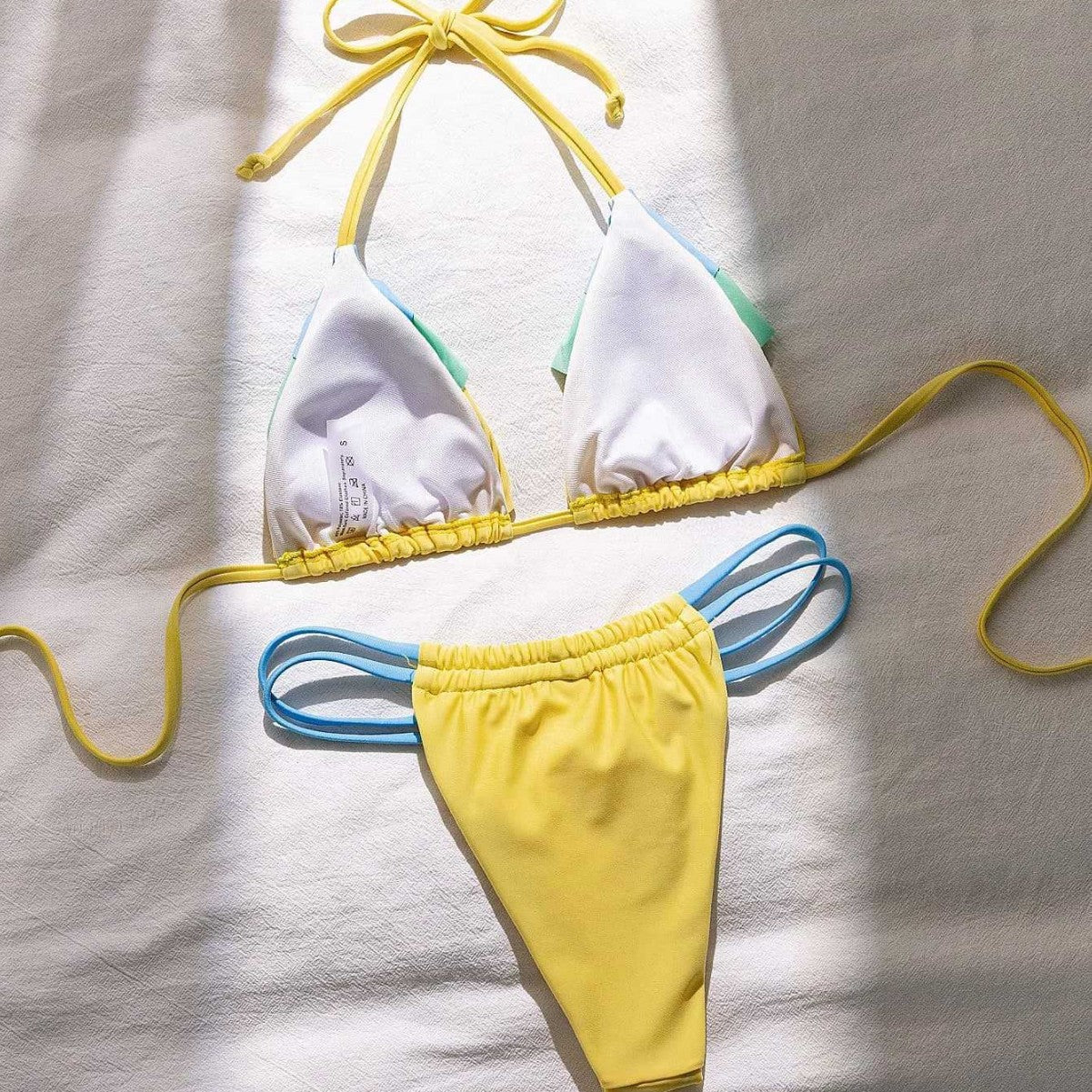 Damen Rüschen Bikini-Set mit verstellbaren Trägern R&B