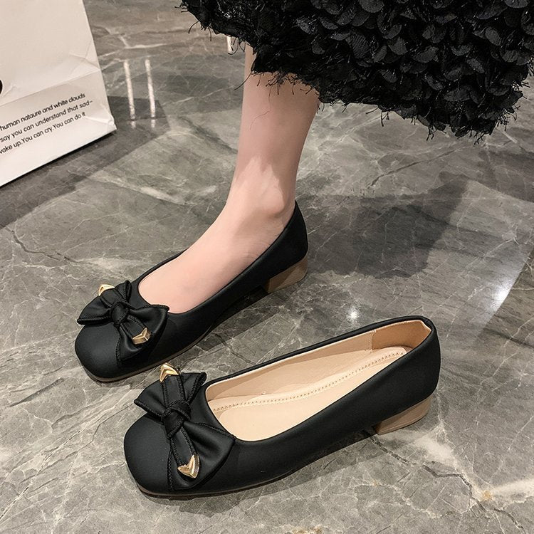 Damen elegante Ballerinas mit modischer Schleifenverzierung R&B