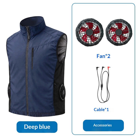Unisex nan ergonomische Kühlweste mit integrierten Ventilatoren und Akkuanschluss R&B