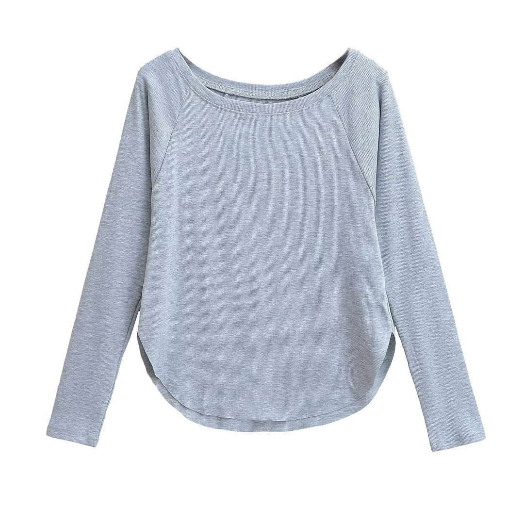 Damen lässiges Langarmshirt R&B