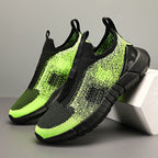 Damen Sportliche Slip-On Sneakers mit atmungsaktiver Strickoberfläche R&B