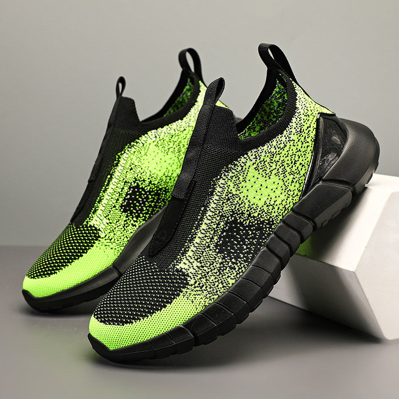 Damen Sportliche Slip-On Sneakers mit atmungsaktiver Strickoberfläche R&B