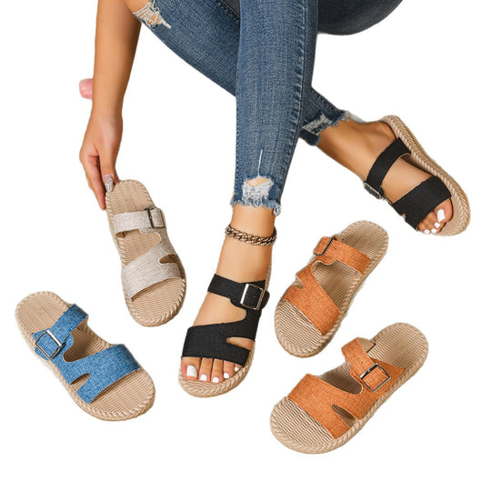 Damen Trendige Riemchen-Sandalen mit komfortabler Sohle R&B