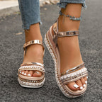 Damen dekorative Zehentrenner-Sandalen R&B