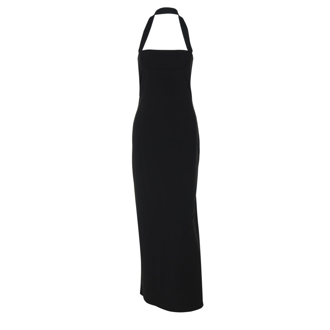Damen Elegantes Maxikleid mit Halterneck und figurbetontem Schnitt R&B