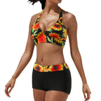 Damen Sportlicher Bikini mit hoch geschnittenem Unterteil R&B