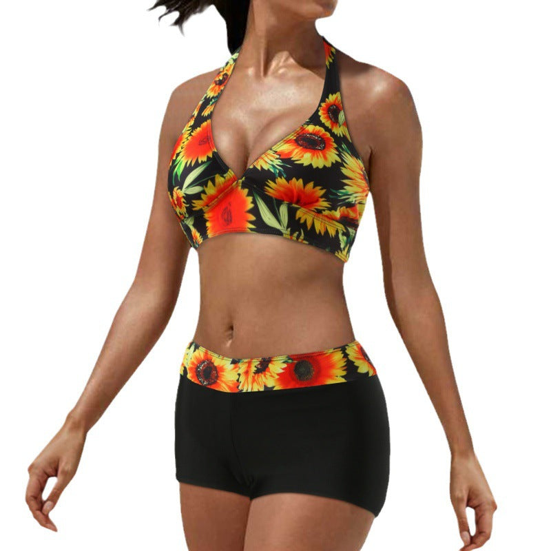 Damen Sportlicher Bikini mit hoch geschnittenem Unterteil R&B