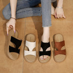 Damen Trendige Riemensandalen mit Komfort-Fußbett R&B