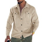 Herren Cord-Jacke mit praktischen Taschen und klassischem Schnitt R&B