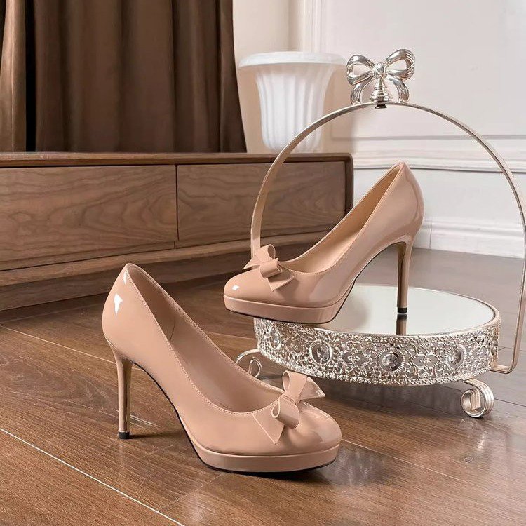 Damen elegante Pumps mit entzückendem Schleifendetail und hohem Absatz R&B