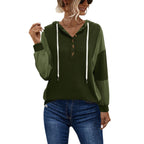 Damen Kapuzensweater mit strukturiertem Design und sportivem Schnitt R&B