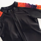 Damen Sportlicher Einteiler mit hohem Kragen und seitlichem Wickel-Design R&B