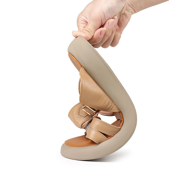 Damen Riemchensandaletten mit modischem Schmuckdetail und komfortabler Sohle R&B