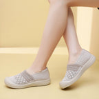 Damen Atmungsaktive und komfortable Slip-On Schuhe mit elastischem Einsatz R&B