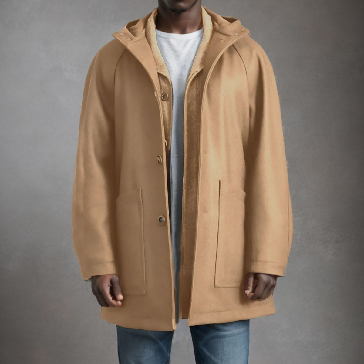 Herren praktische und elegante Softshell-Jacke mit Kapuze R&B