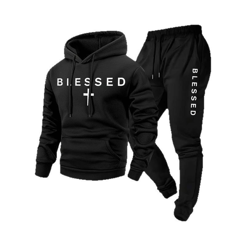 Damen Sweatshirt- und Jogginghose-Set mit modernem Schriftzug und praktischen Taschen