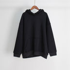 Damen Bequemer oversized Kapuzenpullover mit Kängurutasche R&B